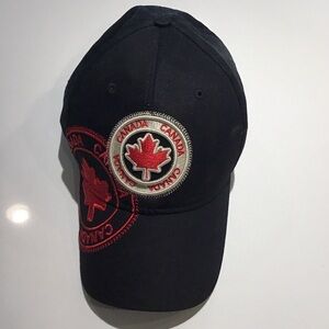 Robin Ruth Black and Red Canada Cap